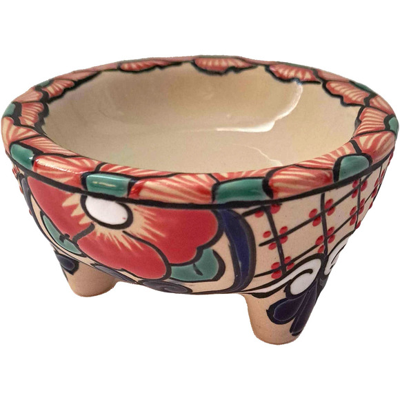 Artisan Other - Colorful Mexican Pottery Mortar Genuine Handmade Vibrant Craftsmanship Pristine